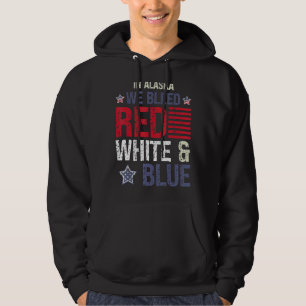 Sudadera En Alaska, matamos el blanco y azul rojo el 4 de j