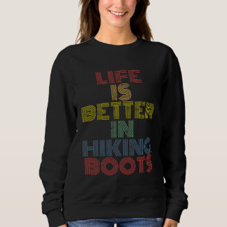 Sudadera En botas de senderismo camping montañas retro  1