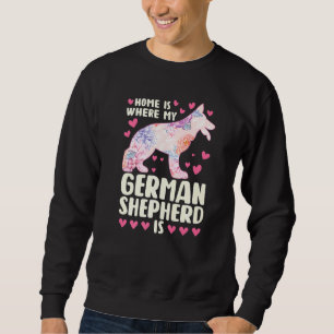 Sudadera En Casa Es Donde Mi Pastor Alemán Es El Perro 1