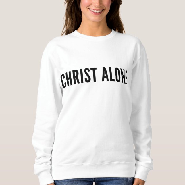 Sudadera En Cristo solo cristiano Jesucristo cumpleaños (Anverso)