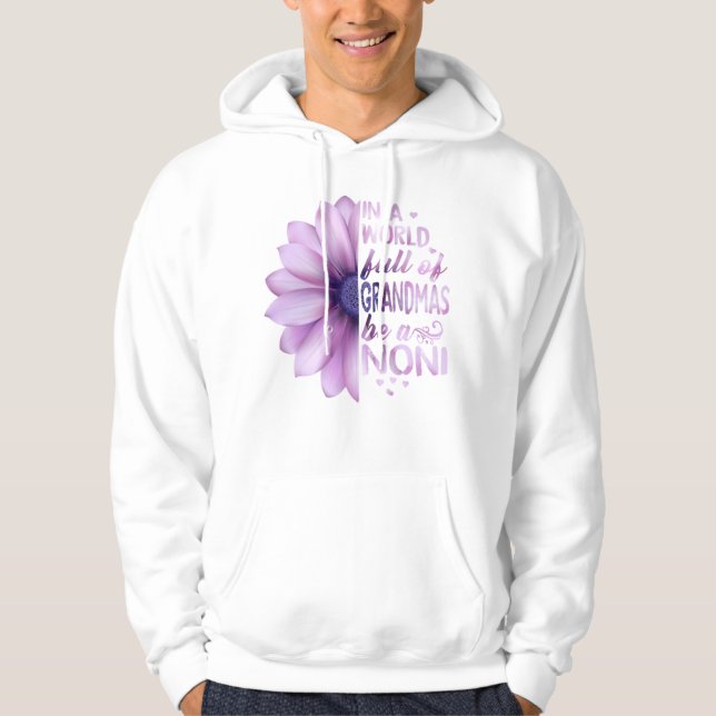 Sudadera En el mundo lleno de abuelos sé un Lilac (Anverso)