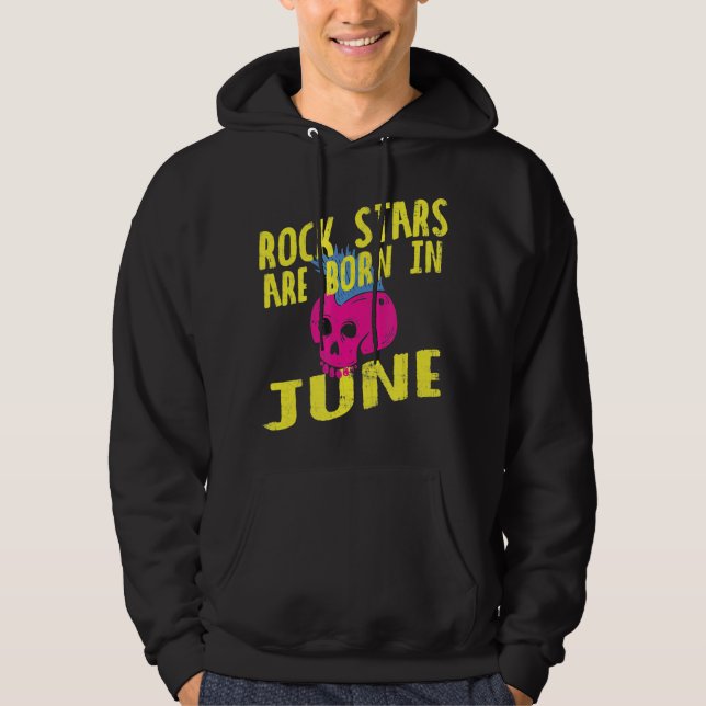 Sudadera En Junio Nacieron Estrellas De Rock Para Niños Y A (Anverso)