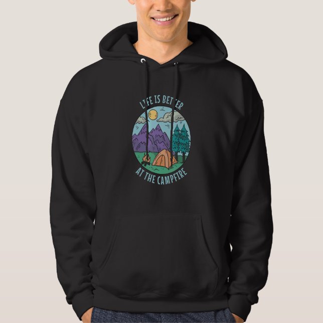 Sudadera En la fogata Camping Campista (Anverso)