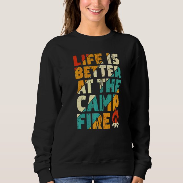 Sudadera En la fogata Camping Vitange (Anverso)