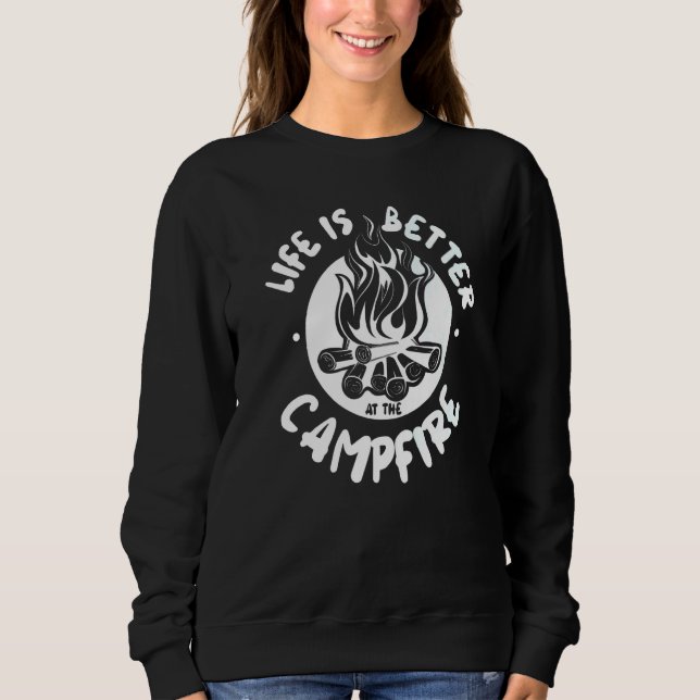 Sudadera En la fogata  Campista Camping   1 (Anverso)
