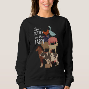 Sudadera En La Granja Animales Lindos Granjero Campestre