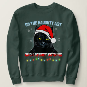 Sudadera En La Lista Traviesa Y No Me Arrepiento Nada Gato