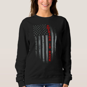 Sudadera En la parte trasera bandera estadounidense patriót