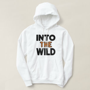 Sudadera En la salvaje negrita tipografía de aventuras