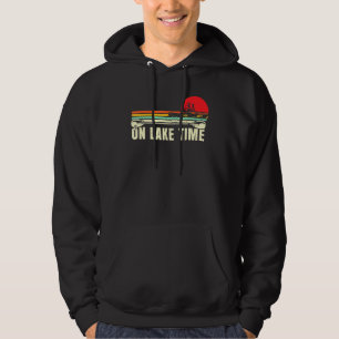Sudadera En Lake Time Retro En Bote Pontooning Kayak Can