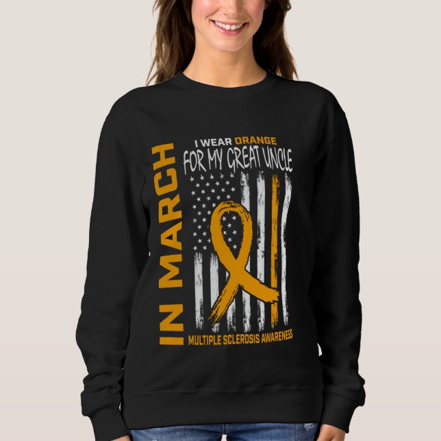 Sudadera En marzo llevamos naranja Gran Tío Esclerosis Múlt (Anverso)