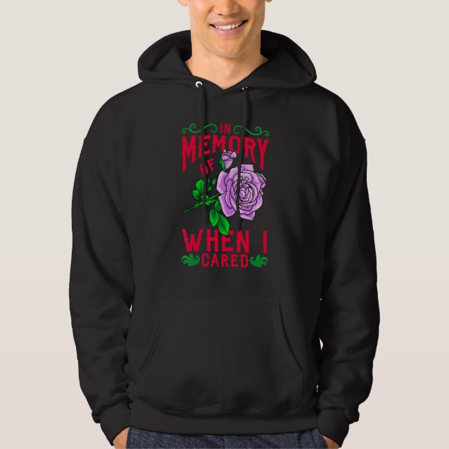 Sudadera En Memoria De Cuando Me Importaba Meme Curioso Div (Anverso)