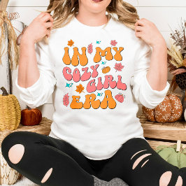 Sudadera En mi acogedora era Chica estilo retro groovy