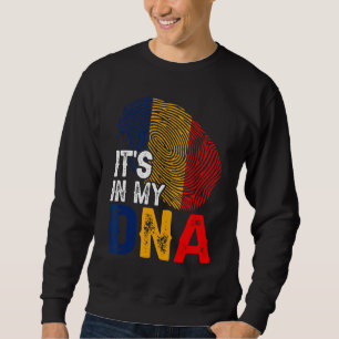Sudadera En mi ADN Rumania Bandera huella digital Patriótic