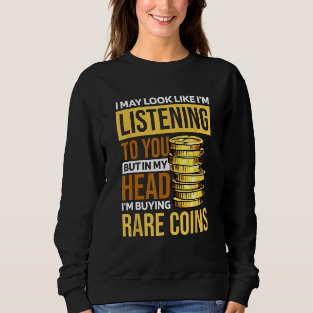 Sudadera En Mi Cabeza Estoy Comprando Monedas Raras Numismá (Anverso)