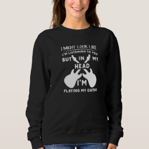 Sudadera En Mi Cabeza Estoy Jugando A Mi Músico De Guitarra