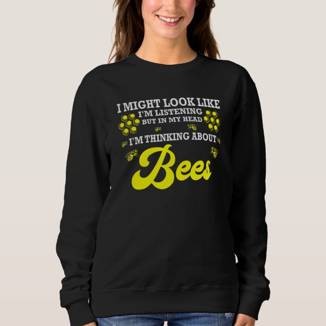 Sudadera En Mi Cabeza Pienso En La Abeja (Anverso)