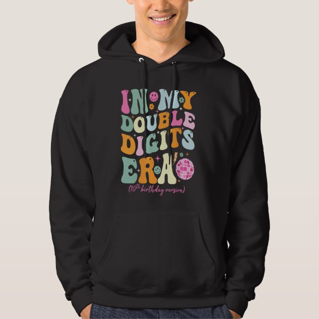 Sudadera En mi doble dígito era retro cumpleaños de 10 años (Anverso)