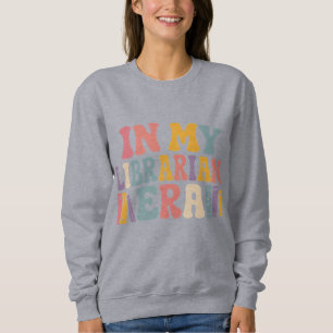 Sudadera En Mi Era de Bibliotecario Retro Groovy Amante de