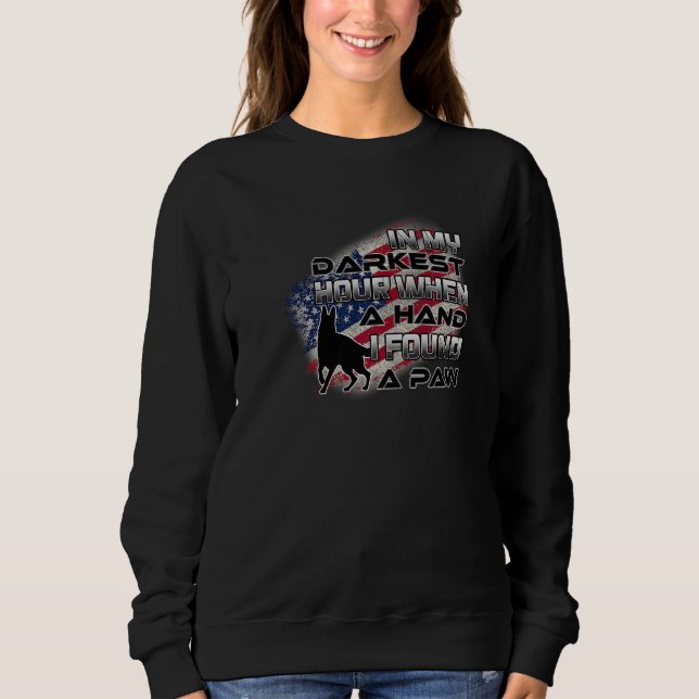 Sudadera En mi hora más oscura cuando necesitaba una mano e (Anverso)