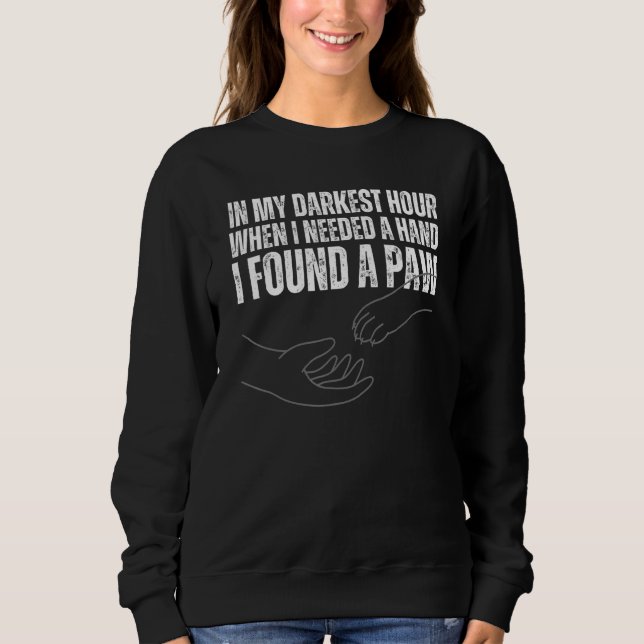 Sudadera En mi hora más oscura cuando necesitaba una mano e (Anverso)