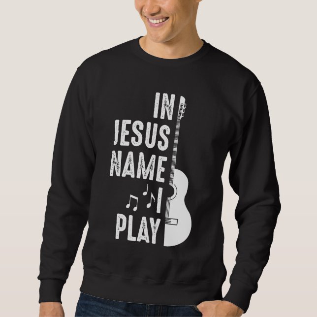 Sudadera En nombre de Jesús Guitarista Cristiano Guitarista (Anverso)