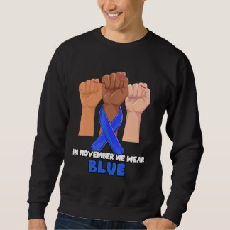 Sudadera En Noviembre Nosotros Usamos Cinta Azul de Concien