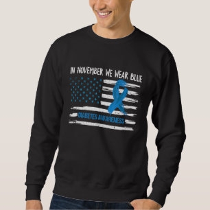 Sudadera En Noviembre Usamos Cinta Azul Bandera Estadounide