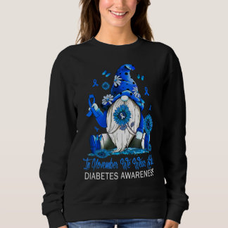 Sudadera En Noviembre Usamos Gnomies Azules Diabetes A
