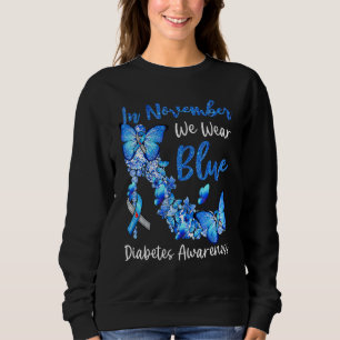 Sudadera En Noviembre Usamos Mariposas Azules Para La Diabe