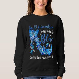 Sudadera En Noviembre Usamos Mariposas Azules Para La Diabe
