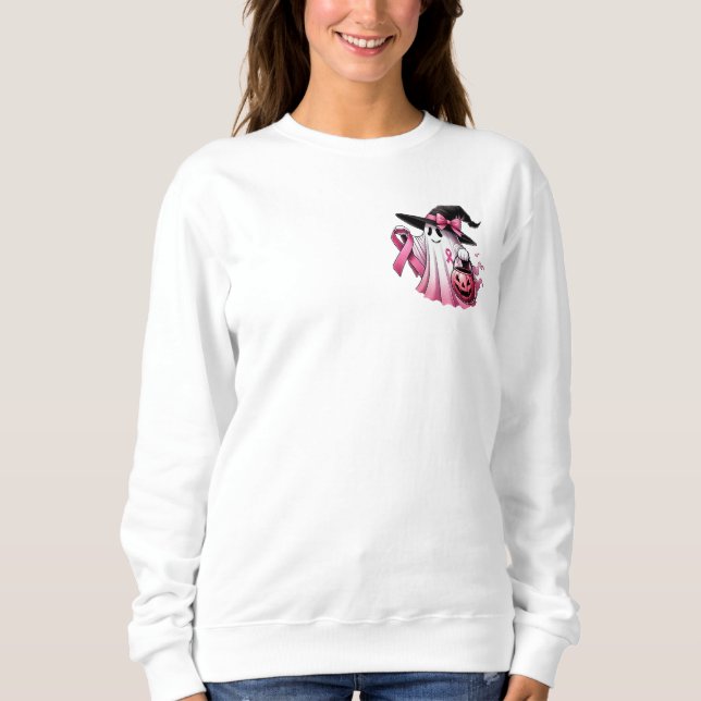 Sudadera En Octubre Usamos Cáncer De Mama Rosa (Anverso)