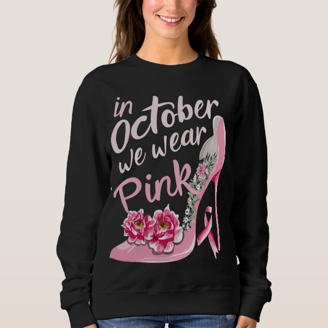 Sudadera En Octubre Usamos Conciencia Sobre El Cáncer De Ma (Anverso)