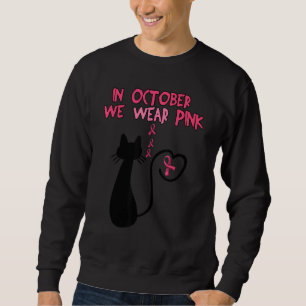 Sudadera En Octubre, Usamos Una Bresta De Gato Rosa-Cortada