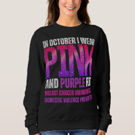 Sudadera En octubre uso rosado y morado para el pecho