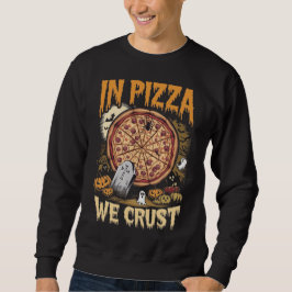 Sudadera En Pizza Arrojamos Halloween Espléndido Té Fantasm