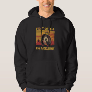 Sudadera En primer lugar, soy un imbécil divertido para los