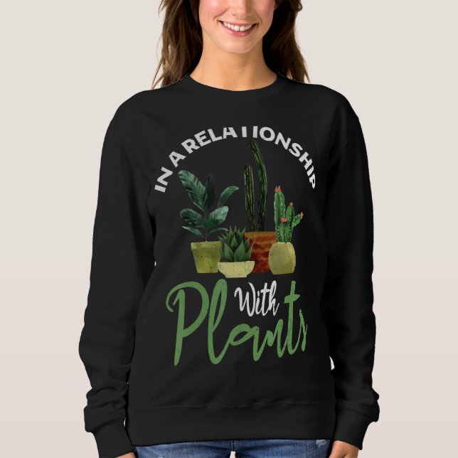 Sudadera En Una Relación Con Plantas Flores De Jardín Pla (Anverso)