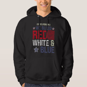 Sudadera En Vermont nos purgamos de rojo blanco y azul el 4