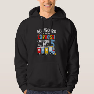 Sudadera Encantador tren tema 5 cumpleaños Edad 5 ferrocarr