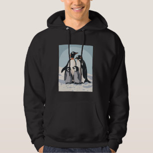 Sudadera Encantadora Familia de Pingüinos Amantes de los An
