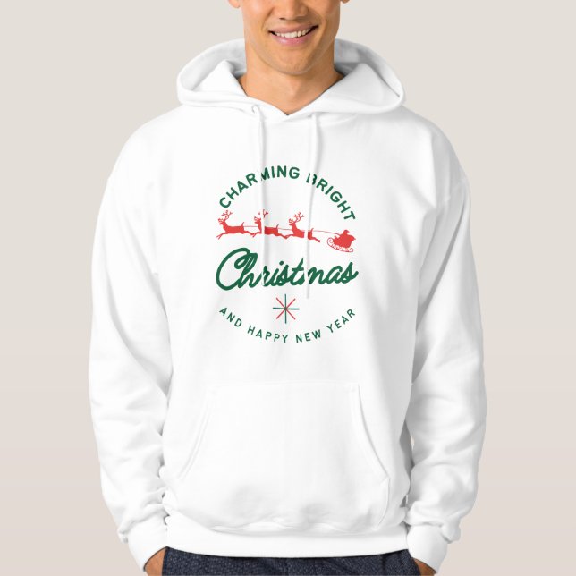 Sudadera encantadores navidades brillantes (Anverso)