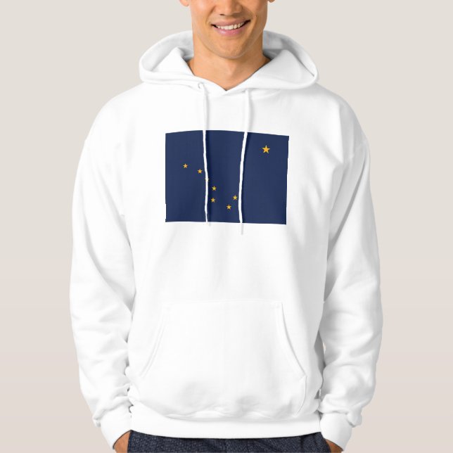 Sudadera encapuchada con bandera de Alaska (Anverso)
