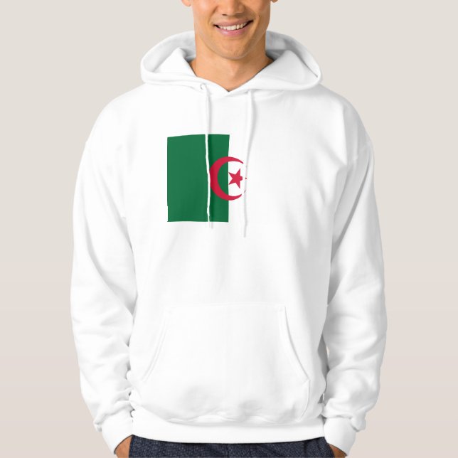 Sudadera encapuchada con bandera de Argelia (Anverso)