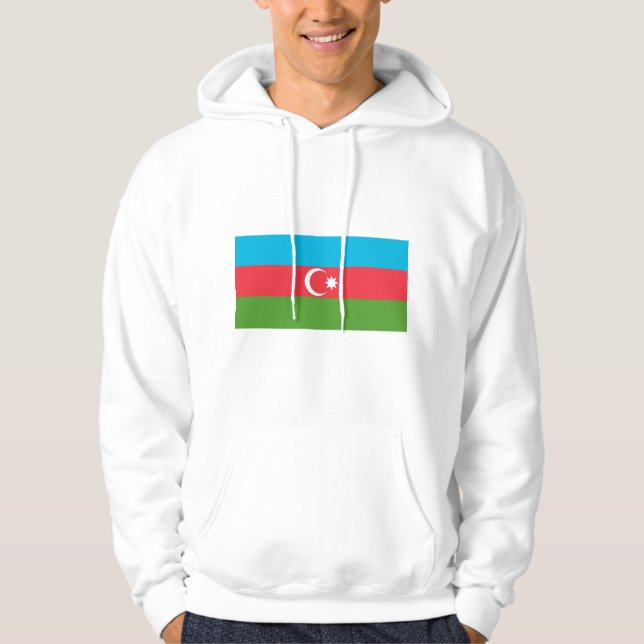 Sudadera encapuchada con bandera de Azerbaiyán (Anverso)