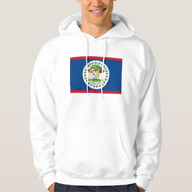 Sudadera encapuchada con bandera de Belice (Anverso)