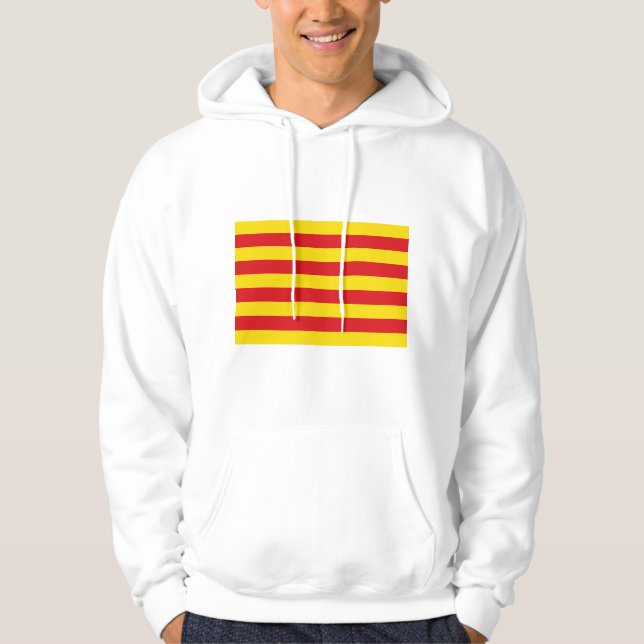 Sudadera encapuchada con bandera de Cataluña (Anverso)