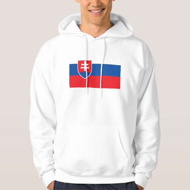 Sudadera encapuchada con bandera de Eslovaquia (Anverso)