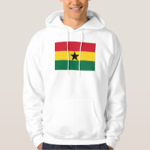 Sudadera encapuchada con bandera de Ghana
