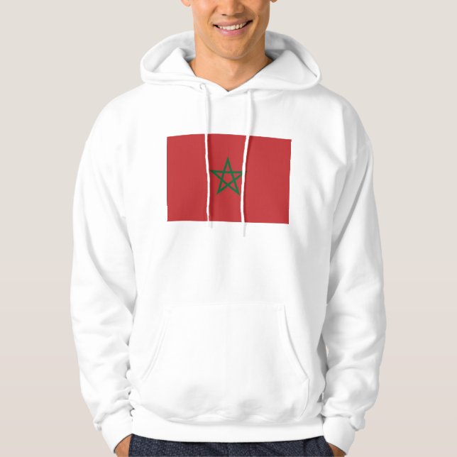 Sudadera encapuchada con bandera de Marruecos (Anverso)